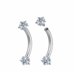 Minibarbell Curvo Estrela Rosca Interna - 1.2x8x3