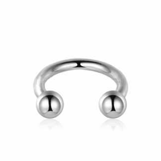 Piercing Ferradura Prata 925 Rosca Interna