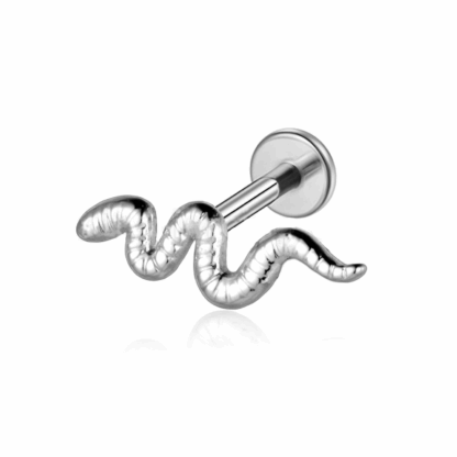 Piercing Labret Prata 925 Cobra
